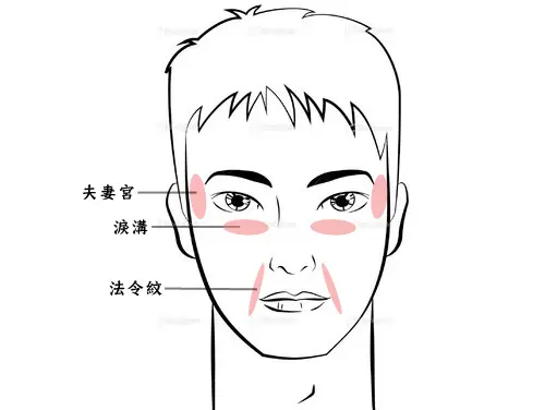 法令紋夫妻宮淚溝位置